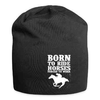 Schönes Reiten Pferde Spruch für Reiter - Jersey-Beanie - Schwarz - Vorne