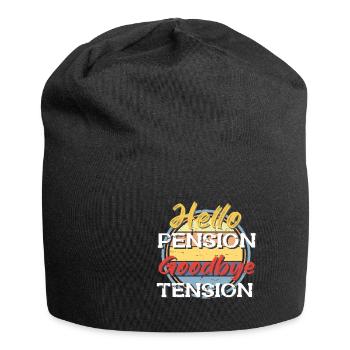 Rentner Sprüche & Geschenke Ruhestand - Jersey-Beanie - Schwarz - Vorne