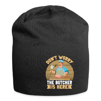 Metzger Fleischer Sprücher I Metzgerei - Jersey-Beanie - Schwarz - Vorne
