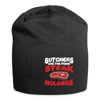 Metzger Fleischer Sprücher I Metzgerei - Jersey-Beanie - Schwarz - Vorne