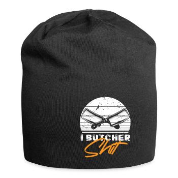 Metzger Fleischer Sprücher I Metzgerei - Jersey-Beanie - Schwarz - Vorne