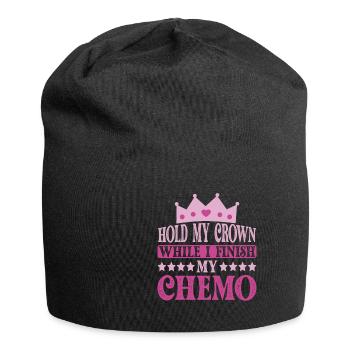 Tenez ma couronne pendant que je termine ma chimio 57 - Bonnet en jersey - noir - Devant