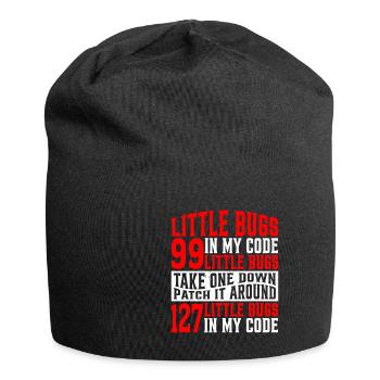 99 little Bugs in my Code 7 - Jersey Beanie - black - Front