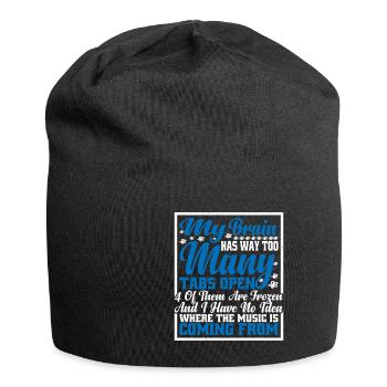 Mon cerveau a beaucoup trop d’onglets ouverts 7 - Bonnet en jersey - noir - Devant