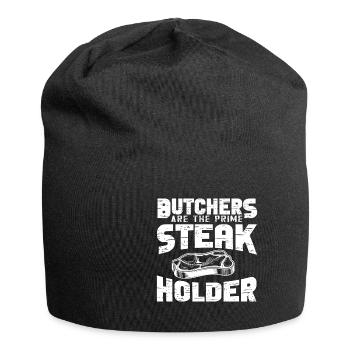 Metzger Fleischer Sprücher I Metzgerei - Jersey-Beanie - Schwarz - Vorne