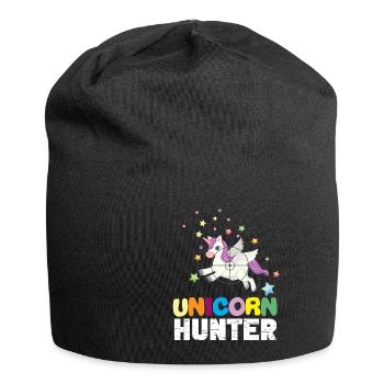 Lustiger Einhorn Spruch I Einhörner - Jersey-Beanie - Schwarz - Vorne