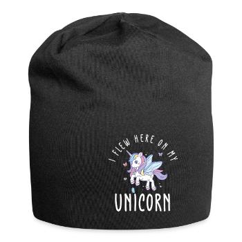 Lustiger Einhorn Spruch I Einhörner - Jersey-Beanie - Schwarz - Vorne