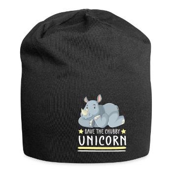 Lustiger Einhorn Spruch I Einhörner - Jersey-Beanie - Schwarz - Vorne