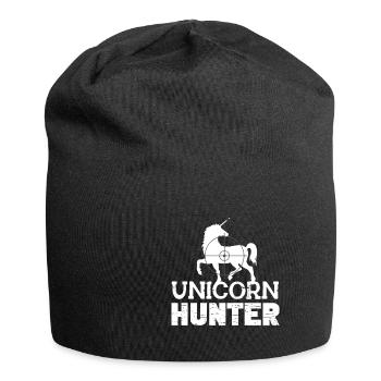 Lustiger Einhorn Spruch I Einhörner - Jersey-Beanie - Schwarz - Vorne