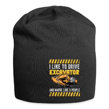 Lustiger Bagger Spruch für Baggerfahrer - Jersey-Beanie - Schwarz - Vorne