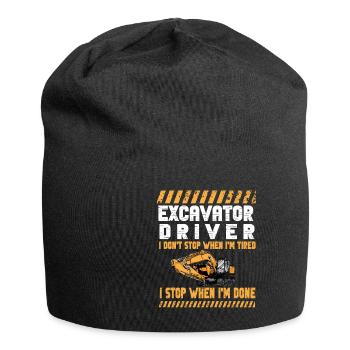 Lustiger Bagger Spruch für Baggerfahrer - Jersey-Beanie - Schwarz - Vorne