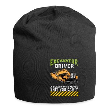Lustiger Bagger Spruch für Baggerfahrer - Jersey-Beanie - Schwarz - Vorne