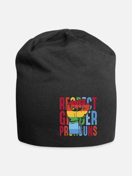 Respect Gender Pronouns - Jersey-Beanie - Schwarz