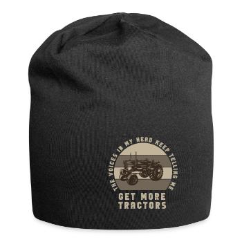 Lustiger Landwirt Spruch mit Traktor - Jersey-Beanie - Schwarz - Vorne