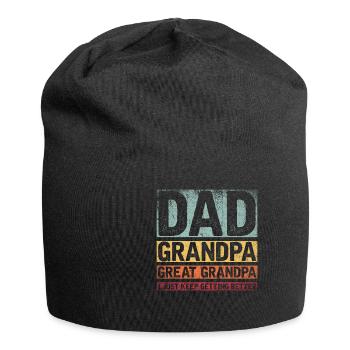 Dad Grandpa Great Grandpa - Jersey-Beanie - Schwarz - Vorne