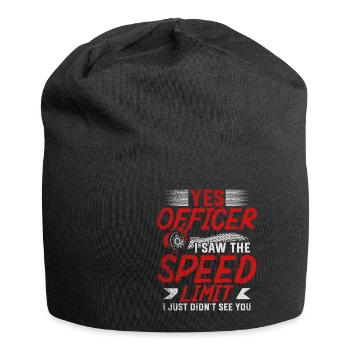 Yes Officer I Saw The Speed Limit I Just Didnt See - Jersey-Beanie - Schwarz - Vorne