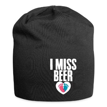I Miss Beer 2 - Jersey Beanie - black - Front