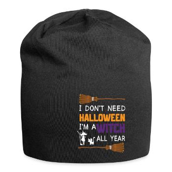 Grusel Halloweenspruch Spruch Halloween - Jersey-Beanie - Schwarz - Vorne