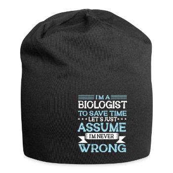 Biologie Lehrer Motiv Naturwissenschaft - Jersey-Beanie - Schwarz - Vorne
