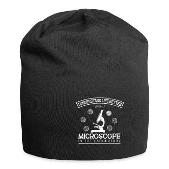 Biologie Lehrer Motiv Naturwissenschaft - Jersey-Beanie - Schwarz - Vorne