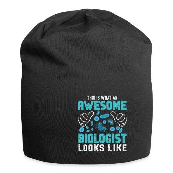 Biologie Lehrer Motiv Naturwissenschaft - Jersey-Beanie - Schwarz - Vorne