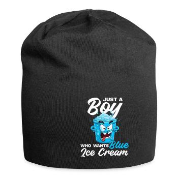 Crème glacée bleue Just a Boy - Blaues Speiseeis - Bonnet en jersey - noir - Devant