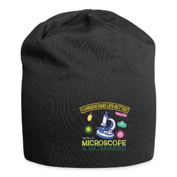 Biologie Lehrer Motiv Naturwissenschaft - Jersey-Beanie - Schwarz - Vorne