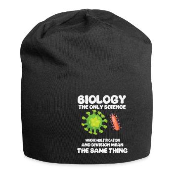 Biologie Lehrer Motiv Naturwissenschaft - Jersey-Beanie - Schwarz - Vorne