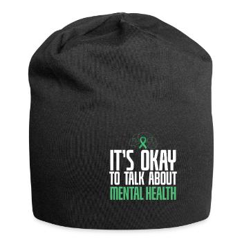 Ist Okay To Talk About Mental Health - Jersey-Beanie - Schwarz - Vorne