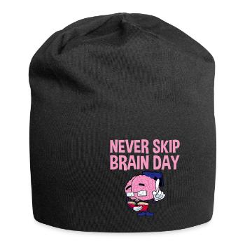 Ne sautez jamais le cerveau Jour 2 - Bonnet en jersey - noir - Devant