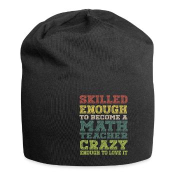 Lustiger Mathe Lehrer Spruch Mathematik - Jersey-Beanie - Schwarz - Vorne