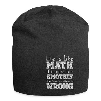 Lustiger Mathe Lehrer Spruch Mathematik - Jersey-Beanie - Anthrazit - Vorne