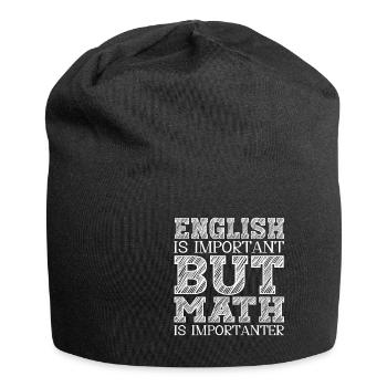 Lustiger Mathe Lehrer Spruch Mathematik - Jersey-Beanie - Schwarz - Vorne