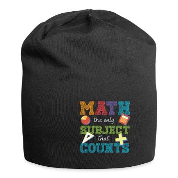 Lustiger Mathe Lehrer Spruch Mathematik - Jersey-Beanie - Schwarz - Vorne