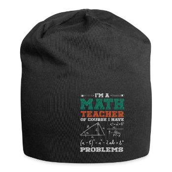 Lustiger Mathe Lehrer Spruch Mathematik - Jersey-Beanie - Schwarz - Vorne