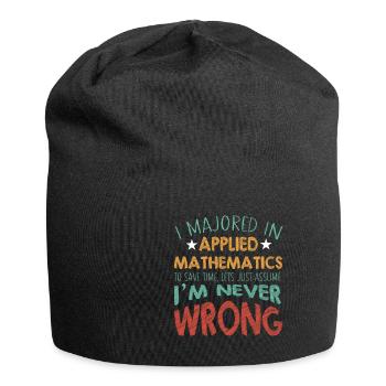 Lustiger Mathe Lehrer Spruch Mathematik - Jersey-Beanie - Schwarz - Vorne
