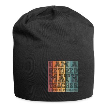 Lustiger Mathe Lehrer Spruch Mathematik - Jersey-Beanie - Schwarz - Vorne