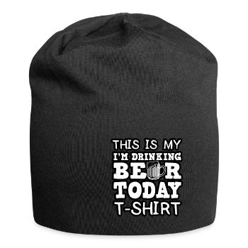 Feiern Bier Party Spruch I Biertrinken - Jersey-Beanie - Schwarz - Vorne