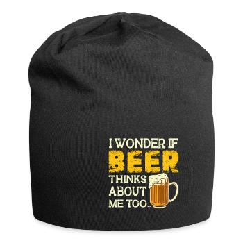 Feiern Bier Party Spruch I Biertrinken - Jersey-Beanie - Schwarz - Vorne