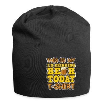 Feiern Bier Party Spruch I Biertrinken - Jersey-Beanie - Schwarz - Vorne