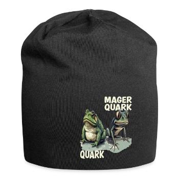 caillé têtard grenouille caillé régime alimentaire faible en gras jeu de mots quark - Bonnet en jersey - noir - Devant