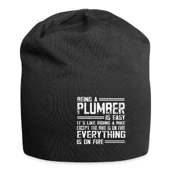 Handwerker Installateur Spruch Klempner - Jersey-Beanie - Schwarz - Vorne