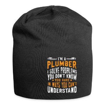 Handwerker Installateur Spruch Klempner - Jersey-Beanie - Schwarz - Vorne