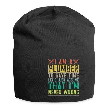 Handwerker Installateur Spruch Klempner - Jersey-Beanie - Schwarz - Vorne