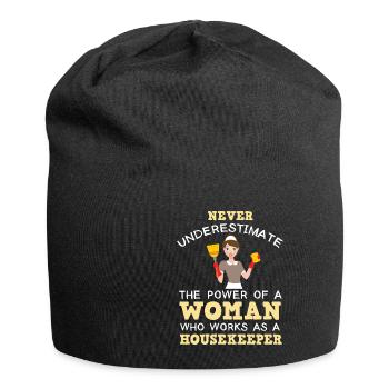 Putzfrau Spruch Reinigungskraft Putzfee - Jersey-Beanie - Schwarz - Vorne
