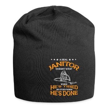 Putzfrau Spruch Reinigungskraft Putzfee - Jersey-Beanie - Schwarz - Vorne