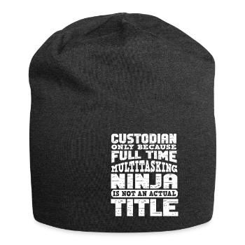Putzfrau Spruch Reinigungskraft Putzfee - Jersey-Beanie - Anthrazit - Vorne