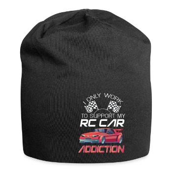RC Auto Hobby Spruch Ferngestuertes Auto - Jersey-Beanie - Schwarz - Vorne