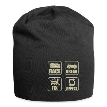 RC Auto Hobby Spruch Ferngestuertes Auto - Jersey-Beanie - Schwarz - Vorne