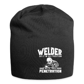 Schweißen Schweißer Spruch Schlosser - Jersey-Beanie - Schwarz - Vorne